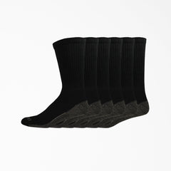 Moisture Control Crew Work Socks, Size 6-12, 6-Pack
