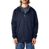 Fleece Lined Nylon Hooded Jacket