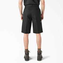 Loose Fit Flat Front Work Shorts, 13"