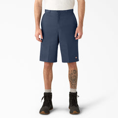 Loose Fit Flat Front Work Shorts, 13"