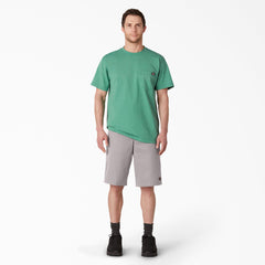Loose Fit Flat Front Work Shorts, 13"