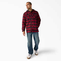 Water Repellent Flannel Hooded Shirt Jacket