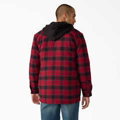 Water Repellent Flannel Hooded Shirt Jacket