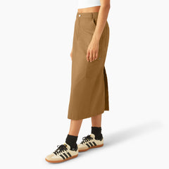 Women's Duck Canvas Cargo Midi Skirt
