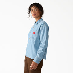 Women's Lightweight Long Sleeve Denim Shirt