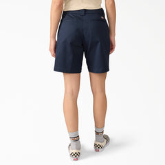 Women's Super Flex Flat Front Shorts, 9"