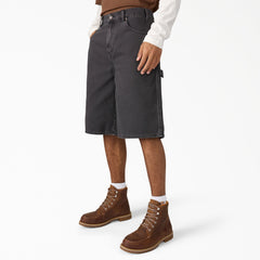 Worn In Relaxed Carpenter Duck Shorts, 13"