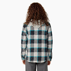 Women's Flannel Hooded Shirt Jacket