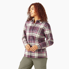 Women's Flannel Hooded Shirt Jacket