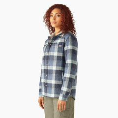 Women's Flannel Hooded Shirt Jacket