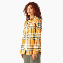 Women's Plaid Flannel Long Sleeve Shirt