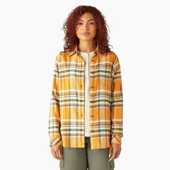 Women's Plaid Flannel Long Sleeve Shirt