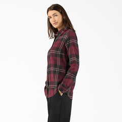 Women's Plaid Flannel Long Sleeve Shirt