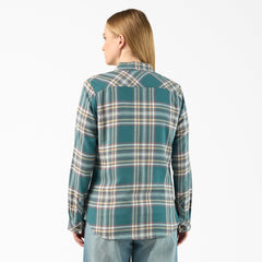 Women's Plaid Flannel Long Sleeve Shirt