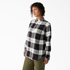 Women's Plaid Flannel Long Sleeve Shirt