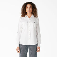 Women's Long Sleeve Roll-Tab Work Shirt
