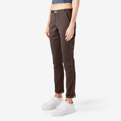 Women's Slim Straight Fit Roll Hem Carpenter Pants