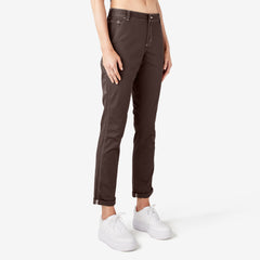 Women's Slim Straight Fit Roll Hem Carpenter Pants