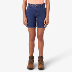 Women's Relaxed Fit Denim Carpenter Shorts, 7"