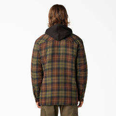 Flannel Hooded Shirt Jacket