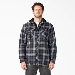 Flannel Hooded Shirt Jacket