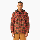 Water Repellent Flannel Hooded Shirt Jacket