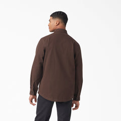 Long Sleeve Flannel-Lined Duck Shirt