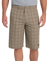 13" Regular Fit Multi-Use Pocket Plaid Shorts
