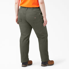 Women's Plus FLEX Relaxed Straight Fit Duck Carpenter Pants