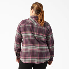 Women's Plus Long Sleeve Plaid Flannel Shirt