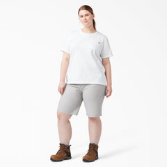 Women's Plus Relaxed Fit Duck Carpenter Shorts, 11"