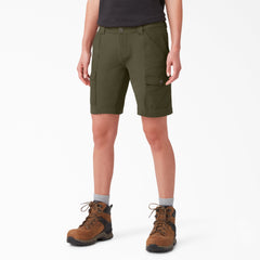 Women's Cooling Slim Fit Cargo Shorts, 10"