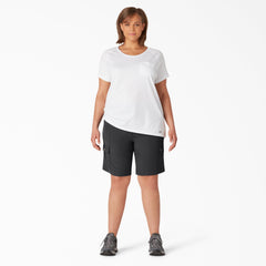 Women's Plus Cooling Slim Fit Cargo Shorts, 10"