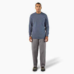 Heavyweight Heathered Long Sleeve Pocket T-Shirt