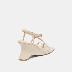 AYLEE WEDGES CREAM LEATHER