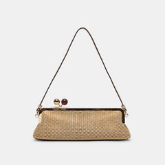 AMBRIAA SHOULDER BAG NATURAL RAFFIA