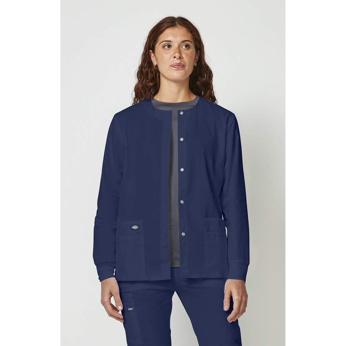 Women's EDS Signature Snap Front Warm-Up Scrub Jacket