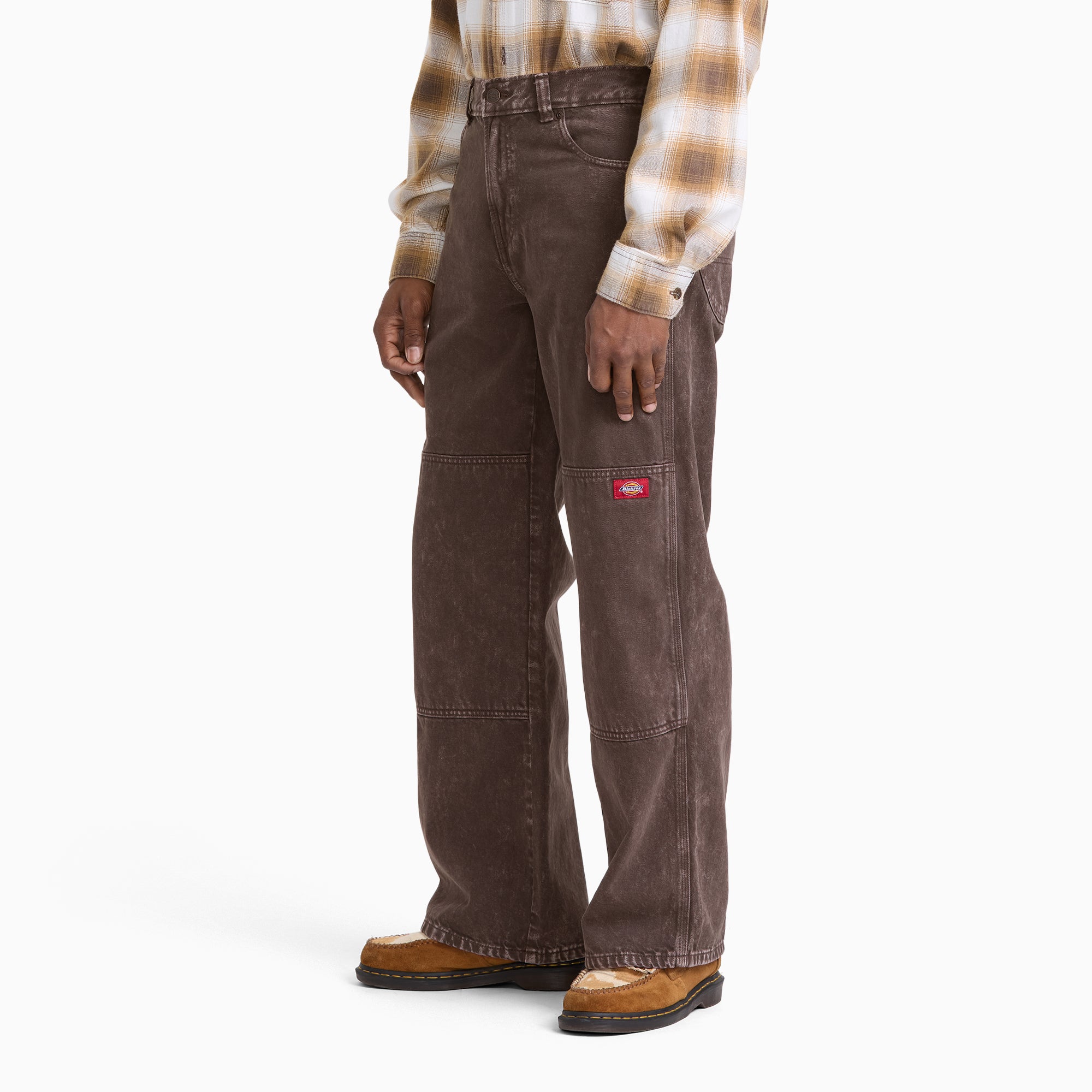 Loose Straight Double Knee Jeans