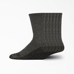 Moisture Control Crew Work Socks, Size 6-12, 6-Pack