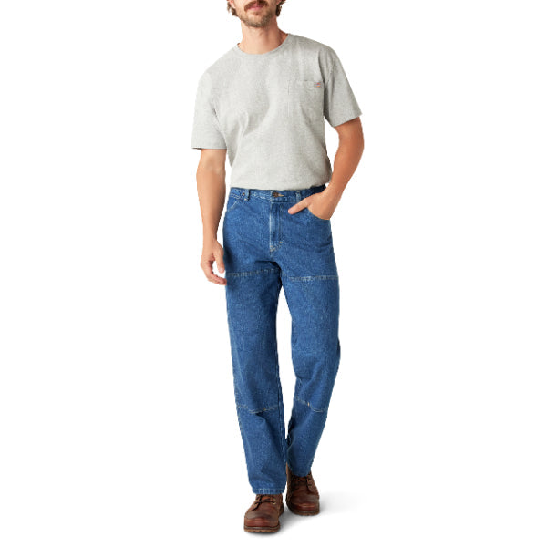 Relaxed Fit Double Knee Jeans