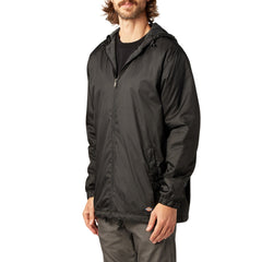 Fleece Lined Nylon Hooded Jacket