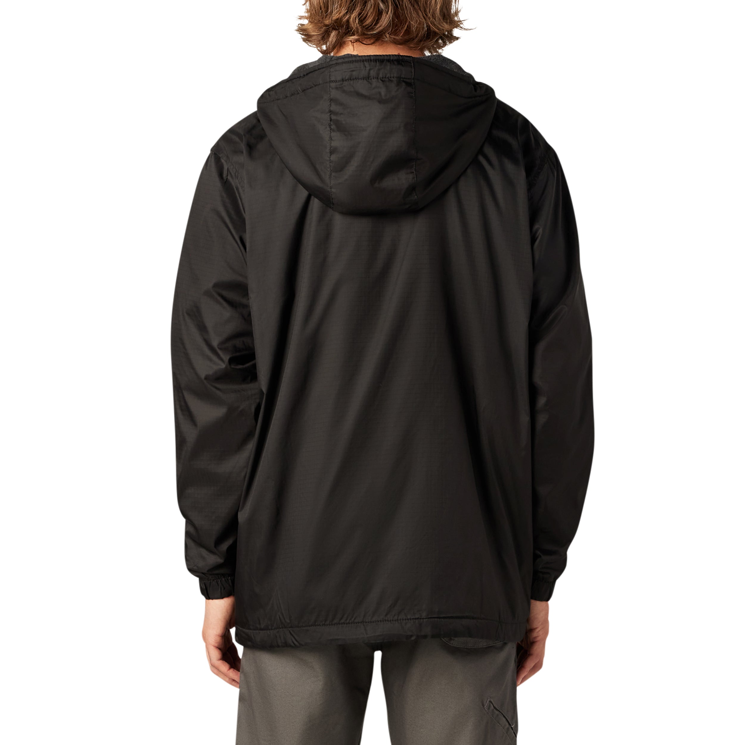 Fleece Lined Nylon Hooded Jacket