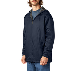 Fleece Lined Nylon Hooded Jacket