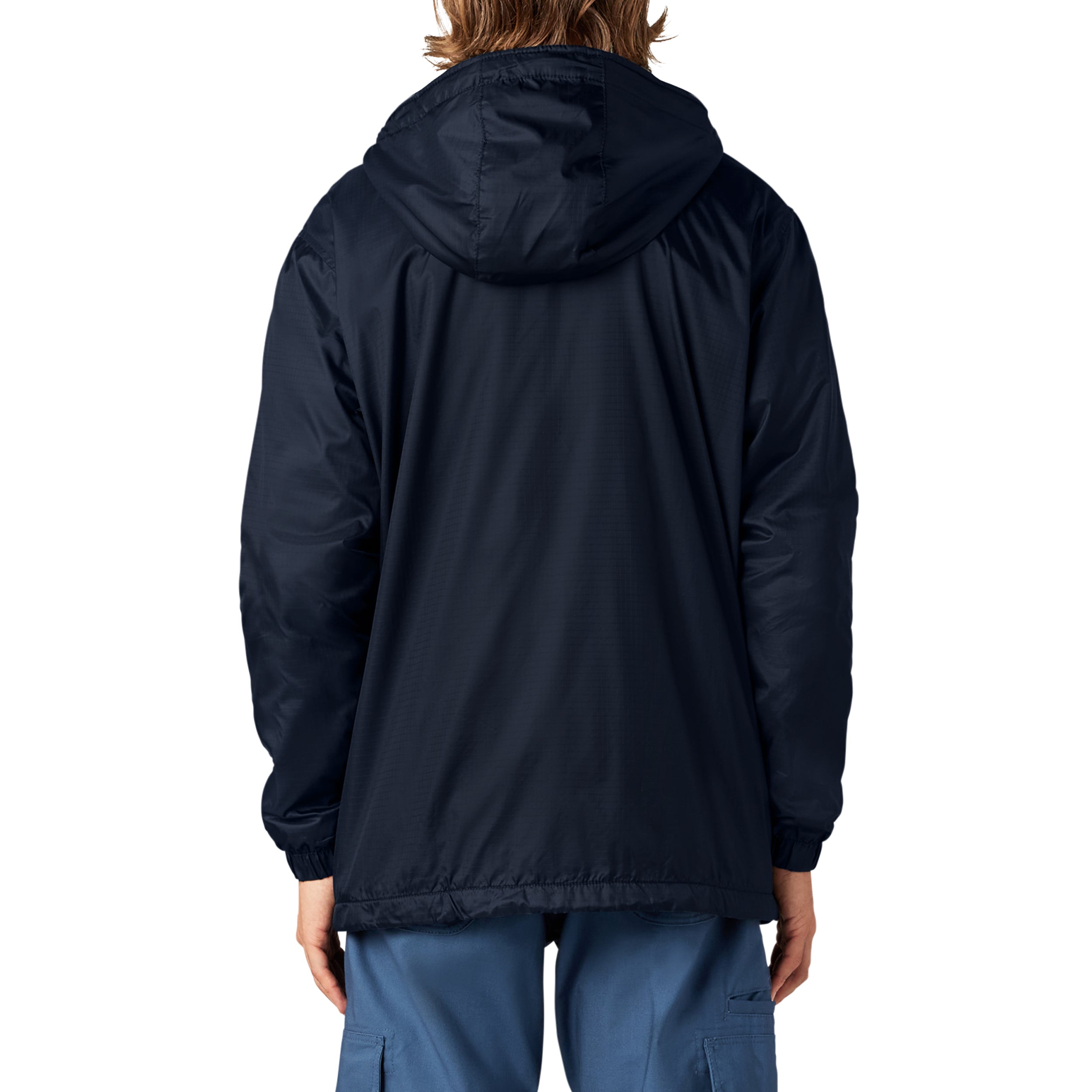 Fleece Lined Nylon Hooded Jacket