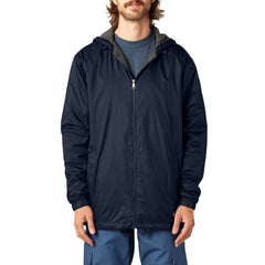 Fleece Lined Nylon Hooded Jacket