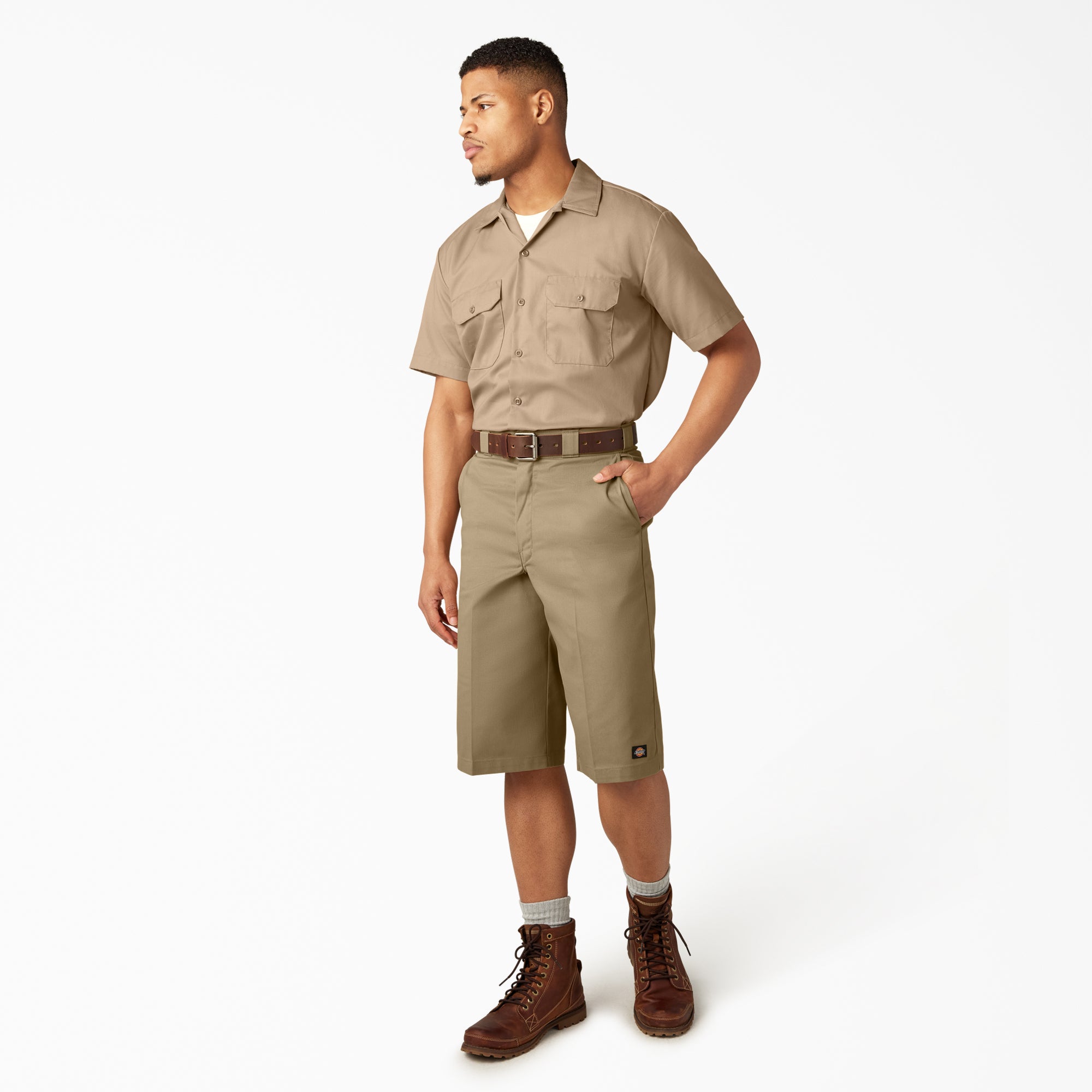 Loose Fit Multi-Use Pocket Work Shorts, 15"