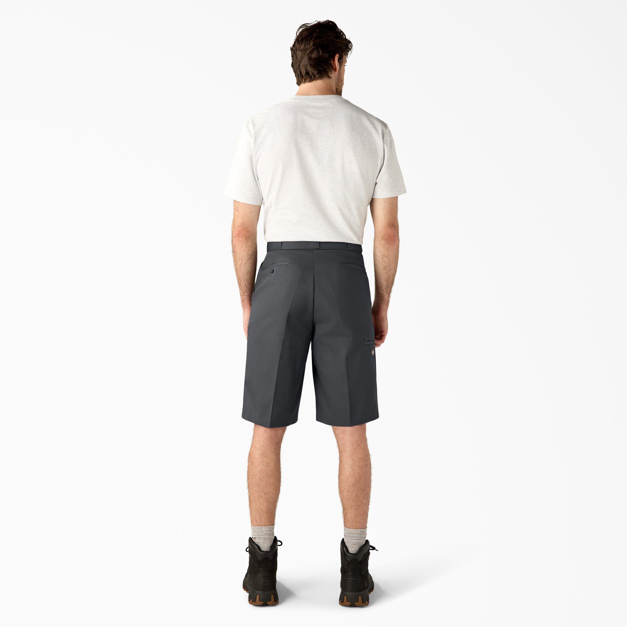 Loose Fit Flat Front Work Shorts, 13"