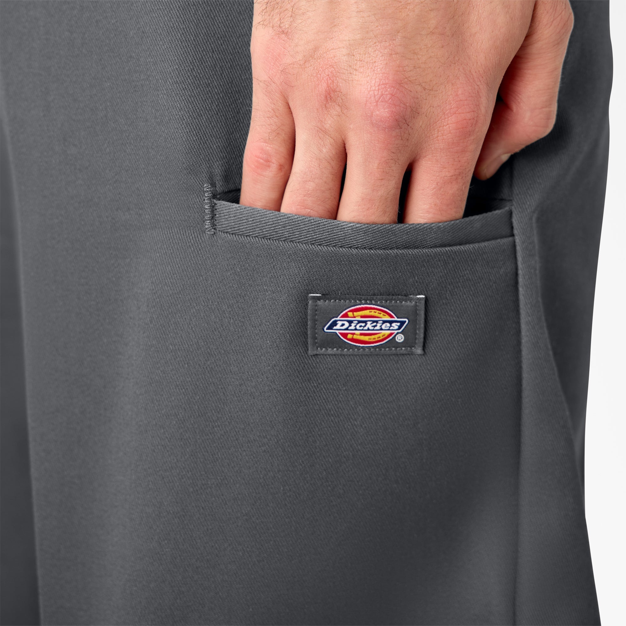 Loose Fit Flat Front Work Shorts, 13"