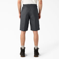 Loose Fit Flat Front Work Shorts, 13"