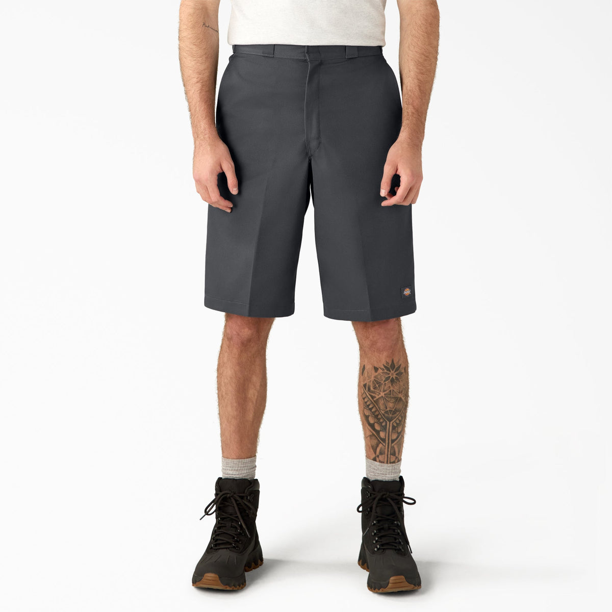 Loose Fit Flat Front Work Shorts, 13"